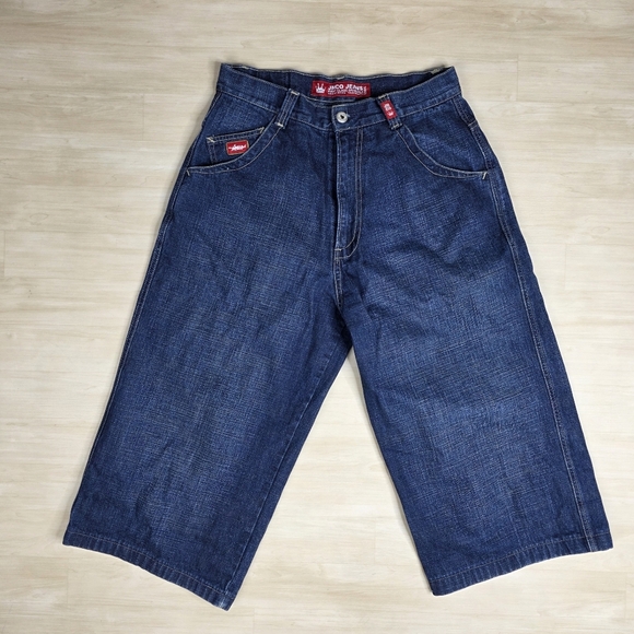 Vintage Y2K JNCO Crown Embroidery Size 30 Long 20"‎ Inseam Shorts - Picture 2 of 14